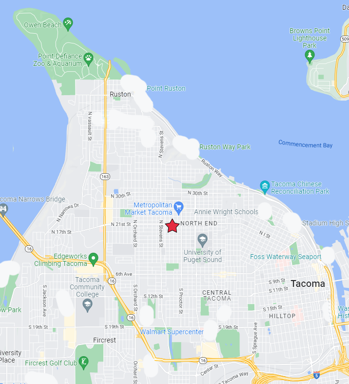 Map of home managed by Andrea Martin Realtor in Tacoma
